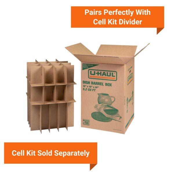 Dish Barrel® Box – Heavy-Duty Dish Packing Box - Image 2