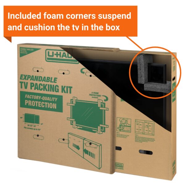 Heavy-Duty Expandable TV Moving Box - Large - Image 5